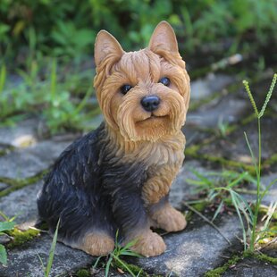 View Sitting Yorkshire Terrier Dog Statue