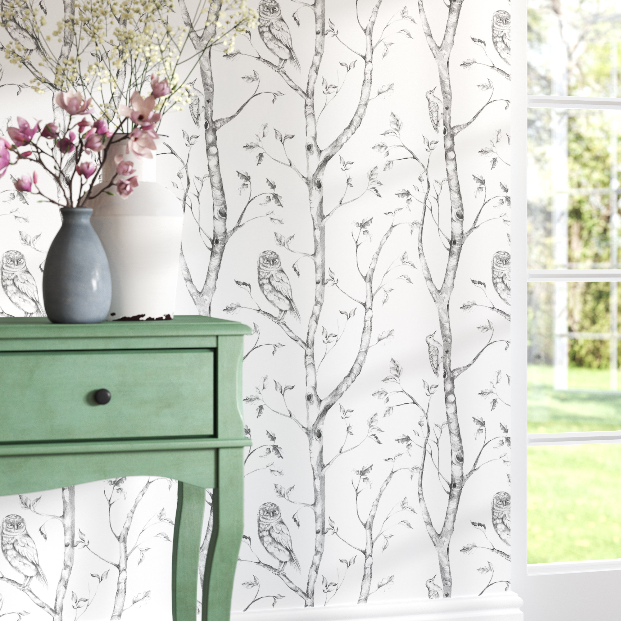 August Grove Kraker 18 X 205 Gray Woods Wallpaper Roll August Grove Kraker 18 X 205 Gray Woods Wallpaper Roll