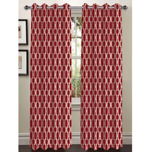 Wesley Extra Wide Geometric Sheer Grommet Curtain Panels (Set of 2)