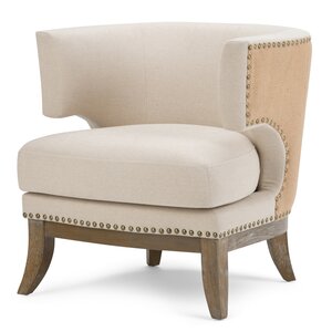 Hoffman Linen Barrel Chair