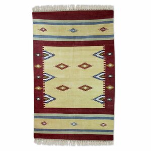 Hand Woven Red/Yellow Area Rug