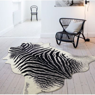 Faux Zebra Rug Wayfair Alegre Faux Zebra Shape Black White Indoor Area Rug