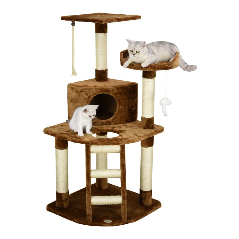 Go Pet Club 47" Cat Tree with Ladder & Rope & Reviews Wayfair