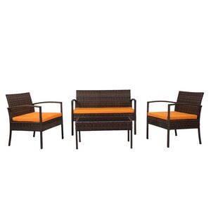 Buy Fayette 4 Piece Sofa Set with Cushions!