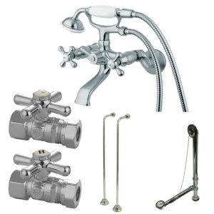 Vintage/Aqua Eden Wall Mount Clawfoot Tub Filler Package