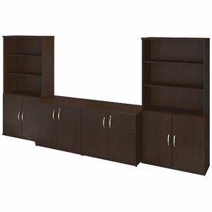 Series C Elite 8 Door Storage Cabinets with Bookcases
