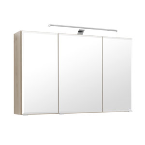 100 cm x 64 cm Spiegelschrank Modena mit Beleuch..
