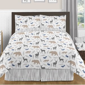 Woodland Animals 3 Piece Comforter Set