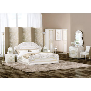 5-tlg. Schlafzimmer-Set Lara, 180 x 200 cm von I..
