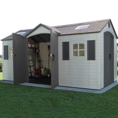 15 Ft W X 8 Ft D Apex Plastic Shed