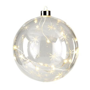 Clear Star Ball ornament (Set of 4)