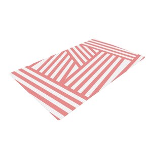 Louise Machado Rose Stripes Pink/White Area Rug