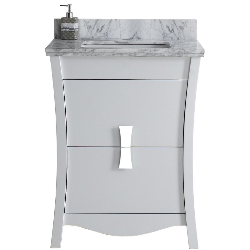 Royalpurplebathkitchen Cataldo Floor Mount 24 Single Bathroom Cataldo Floor Mount 24 Single Bathroom Vanity Set With Hole Faucet