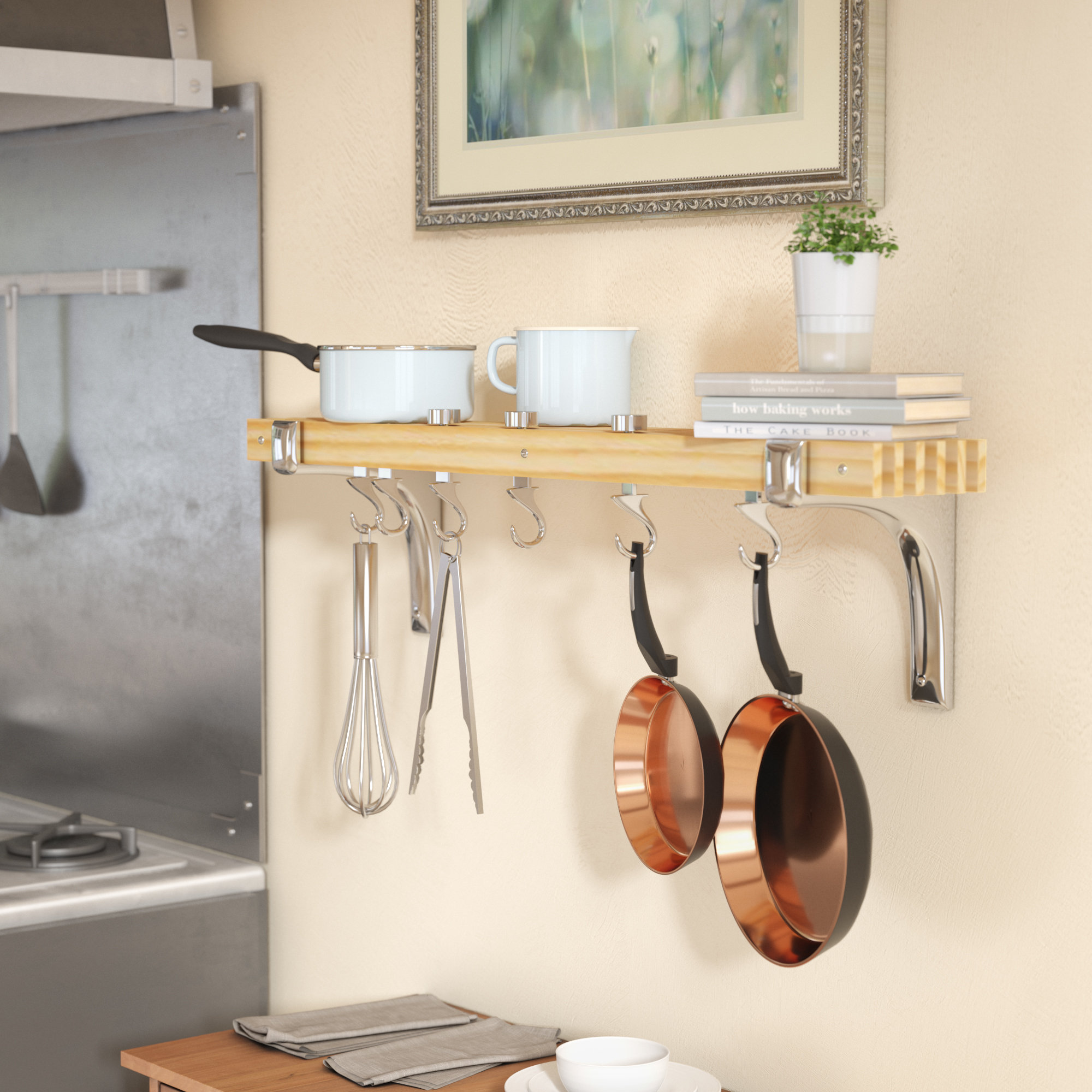 Rebrilliant Wall Mounted Pot Rack & Reviews Wayfair