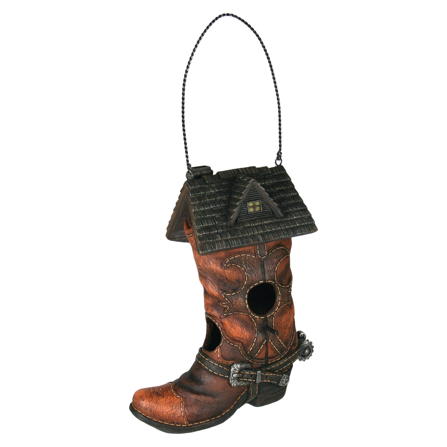 American Expedition Cowboy Boot Novelty 12 in x 10 in x 6 in Birdhouse