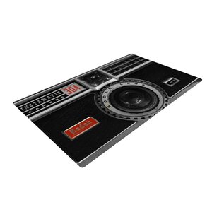 Robin Dickinson Instamatic Black/Red Area Rug