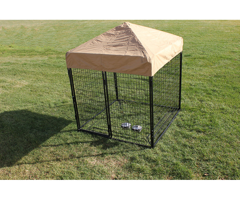 K9 Kennel Modular Complete Welded Wire Steel Yard Kennel & Reviews