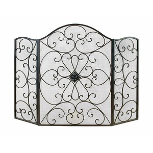 3 Panel Metal Fireplace Screen