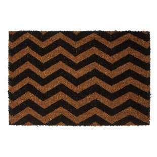Mats Door You Ll Love Online Wayfair Co Uk Goad Chevron Coir Doormat