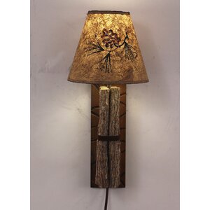 Twig and Leather 1-Light Wall Sconce