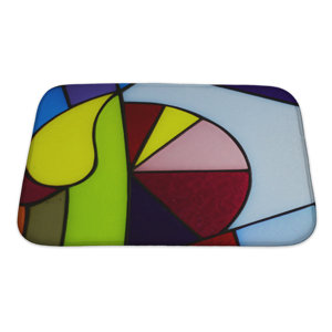 Art Hard Colorful Glass Bath Rug