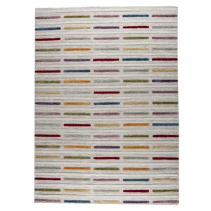 Khema 5 Hand-Woven Gray/Purple/Yellow Area Rug