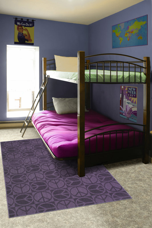 Garland Rug Purple Large Peace Indoor/Outdoor Area Rug & Reviews Wayfair