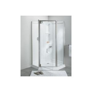 Solitaireu00ae Frameless Neo-Angle Corner Shower Kit