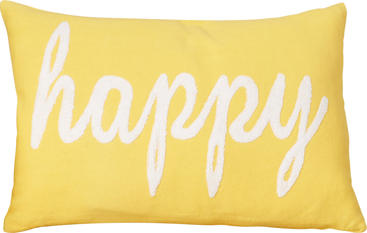 Darby Home Co Henkel Happy 100 Cotton Lumbar Pillow & Reviews Wayfair