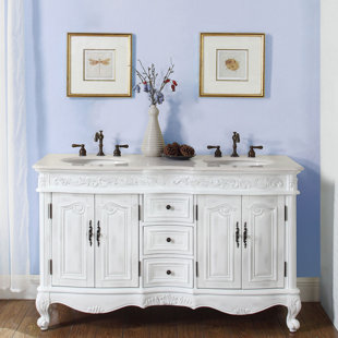 58 Inch Vanity Wayfair Timothe 58 Double Bathroom Vanity Set