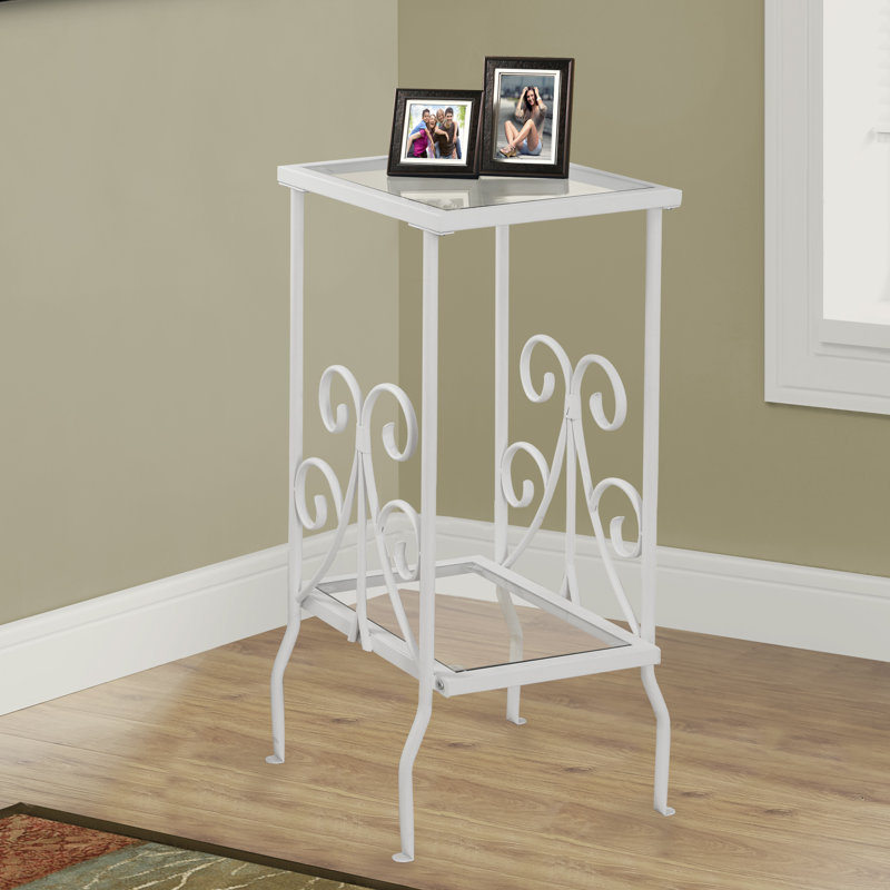 Monarch Specialties Inc. White Metal End Table & Reviews Wayfair