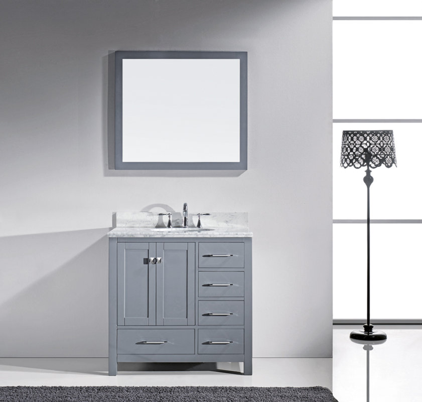 Willa Arlo Interiors Bob 37" Single Bathroom Vanity Set with Mirror