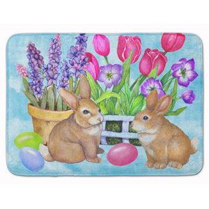 New Beginnings Easter Rabbit Memory Foam Bath Rug