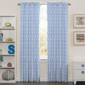 Jolene Polka Dots Blackout Thermal Rod Pocket Curtain Panels