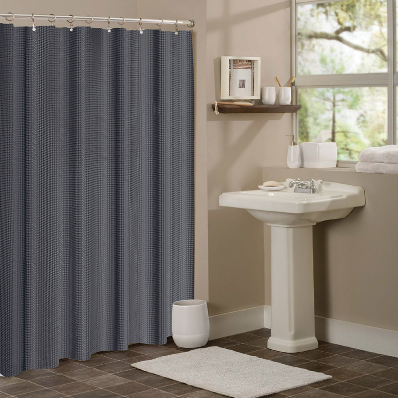 Laurel Foundry Modern Farmhouse Zella Hotel Waffle Shower Curtain ... Laurel Foundry Modern Farmhouse Zella Hotel Waffle Shower Curtain ...