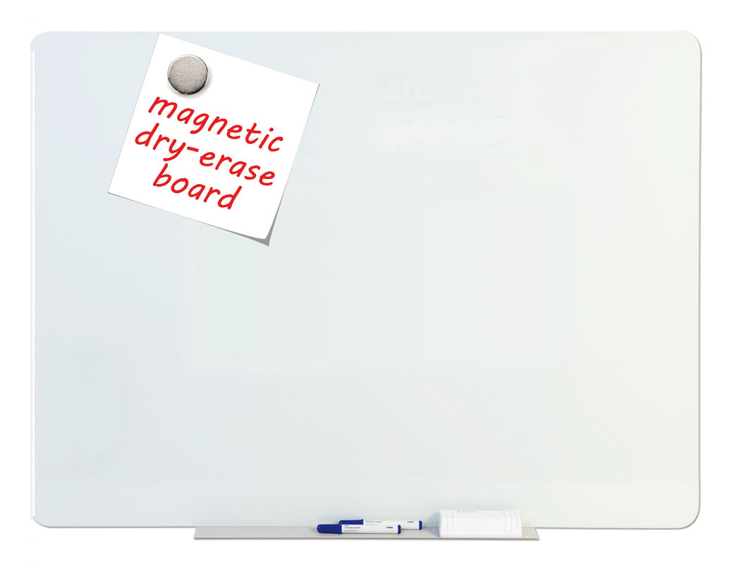 Mastervision Tempered Glass Dry Erase Wall Mounted Glass Board