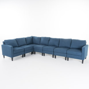 Modern Contemporary Royal Blue Sectional Allmodern Quickview Dark Blue
