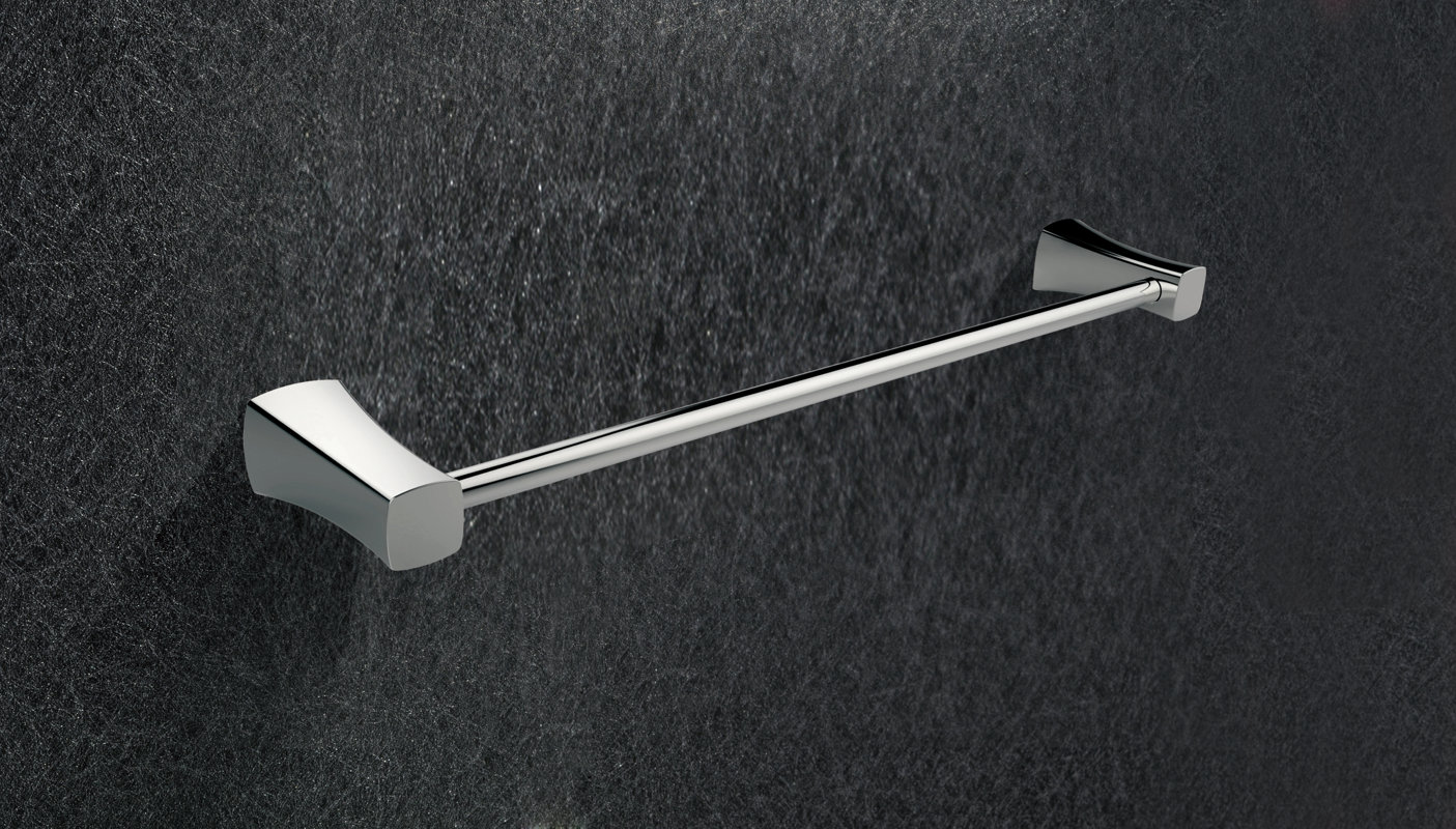 American Imaginations 24" Wall Mounted Single Rod Towel Rack & Reviews