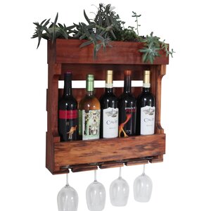 5 Bottle Wall Mounted Wine Rack