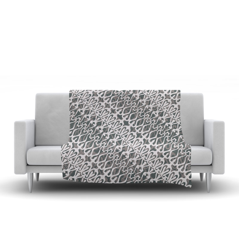 KESS InHouse Silver Lace Throw Blanket & Reviews Wayfair