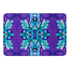 Blue Orchids by Dawid Roc Bath Mat