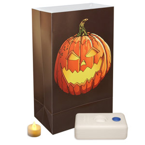 Jack O'Lantern 12 Count Battery Operated Luminary Kit