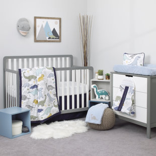 Dinosaur Crib Bedding Sets You Ll Love Wayfair Dreamer Little Dinosaurs 8 Piece Crib Bedding Set