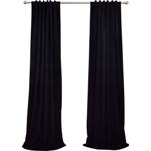 108 Inch Curtains D You Ll Love Wayfair Albert Velvet Solid Blackout Thermal Rod Pocket Single Curtain Panel