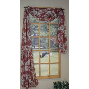 Alburtis Nature/Floral Sheer Rod Pocket Single Curtain Panel