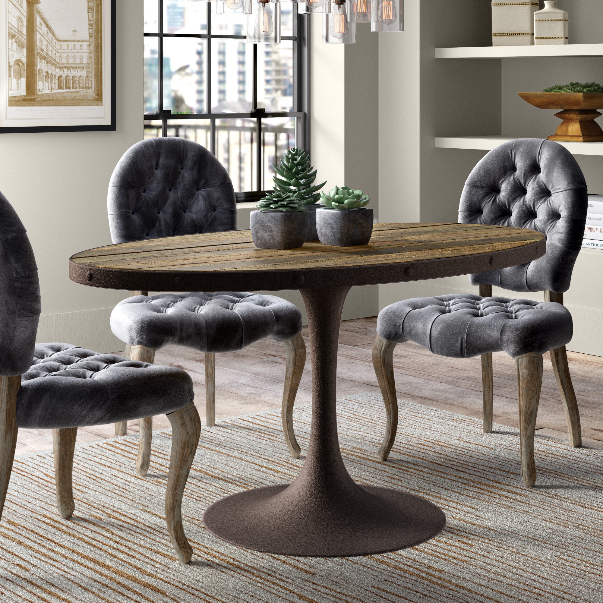 Greyleigh Amherst Wood Top Dining Table Reviews Wayfair