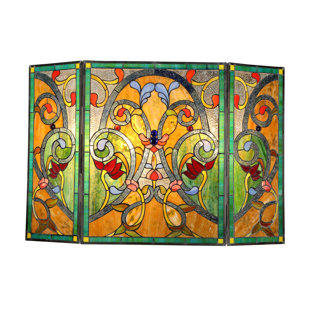 Find The Perfect Glass Stained Glass Fireplace Screens Wayfair