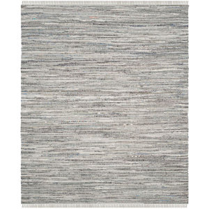 Havelock Striped Contemporary Hand-Woven Gray Area Rug