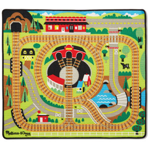 4 Piece Round the Rails Train Playmat Set