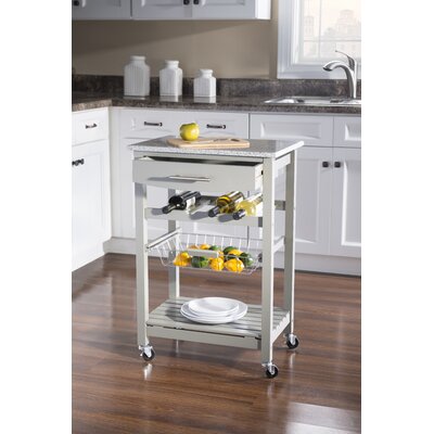 Hardiman kitchen island with wood top